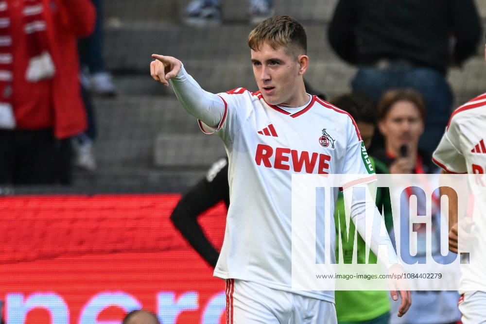 Isak Johannesson of Cologne 8 celebrates after scoring the goal to make it 1–0 on November 10, 2026 ¢ Soccer ¢ 1. FC Cologne vs. Borussia Mönchengladbach, RheinEnergieStadion, Cologne, DFB and DFL regulations prohibit any use of photographs as image sequences and or quasi-video. NRW, Germany