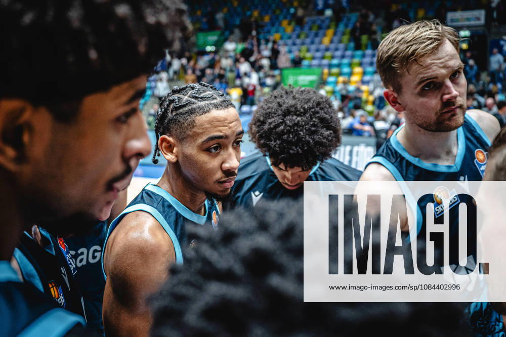 easyCredit BBL Bundesliga Basketball, Frankfurt Skyliners vs. Veolia Towers Hamburg: Roman Bedime (Skyliners Frankfurt), Judah Mintz (Skyliners Frankfurt), Jamie Edoka (Skyliners Frankfurt), Till Pape (Skyliners Frankfurt), Frankfurt am Main