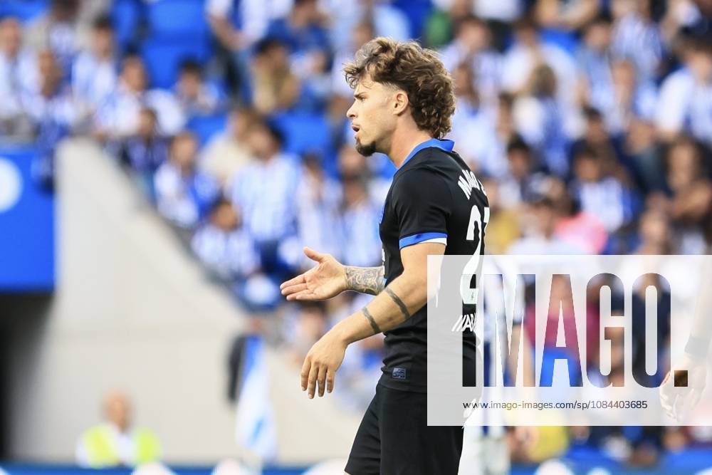 ESP LaLiga EA Sports Real Sociedad RC Deportivo La Coruna Mario Soriano of RC Deportivo during the LaLiga EA Sports match between Real Sociedad and RC Deportivo played at Anoeta Stadium in Gipuzkoa on October 11, 2026, in Spain. Spanish Soccer