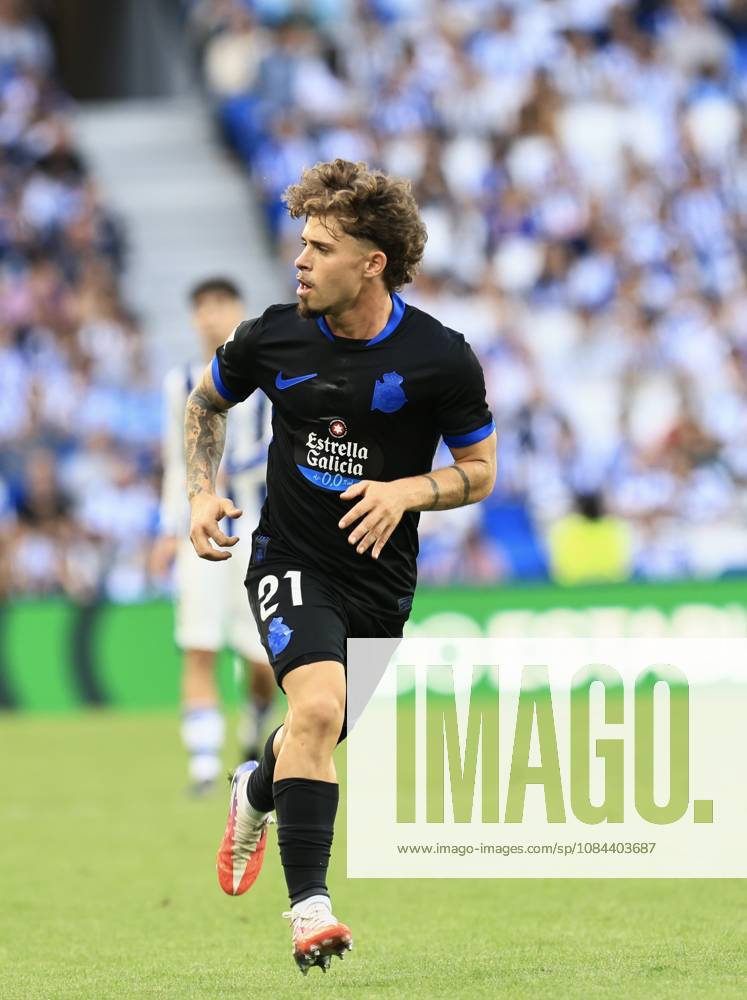ESP LaLiga EA Sports Real Sociedad RC Deportivo La Coruna Mario Soriano of RC Deportivo during the LaLiga EA Sports match between Real Sociedad and RC Deportivo played at Anoeta Stadium in Gipuzkoa on October 11, 2026, in Spain. Spanish Soccer