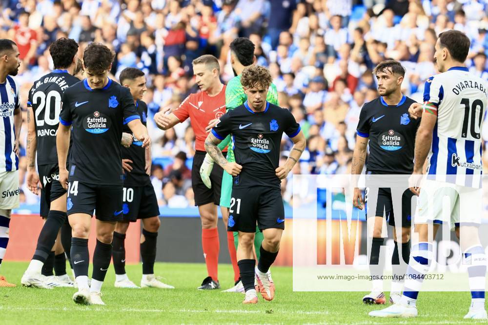 ESP LaLiga EA Sports Real Sociedad RC Deportivo La Coruna Mario Soriano of RC Deportivo during the LaLiga EA Sports match between Real Sociedad and RC Deportivo played at Anoeta Stadium in Gipuzkoa on October 11, 2026, in Spain. Spanish Soccer