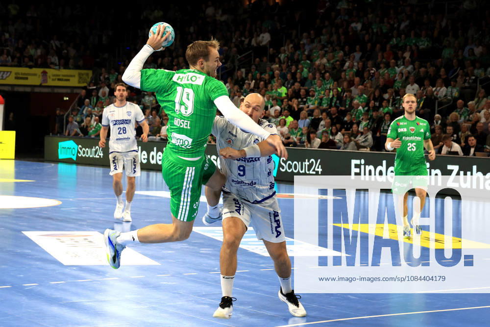 GER Germany, Handball, 1st Bundesliga, August 27, 2026, 2026–2027 season, Berlin, Fuechse Berlin vs. TBV Lemgo Lippe, Mathias Gidsel (Fuechse Berlin 19), Christian O’Sullivan (Lemgo 9), nordphoto GmbH, Engler Berlin, Max Schmeling Hall, Berlin, Germany