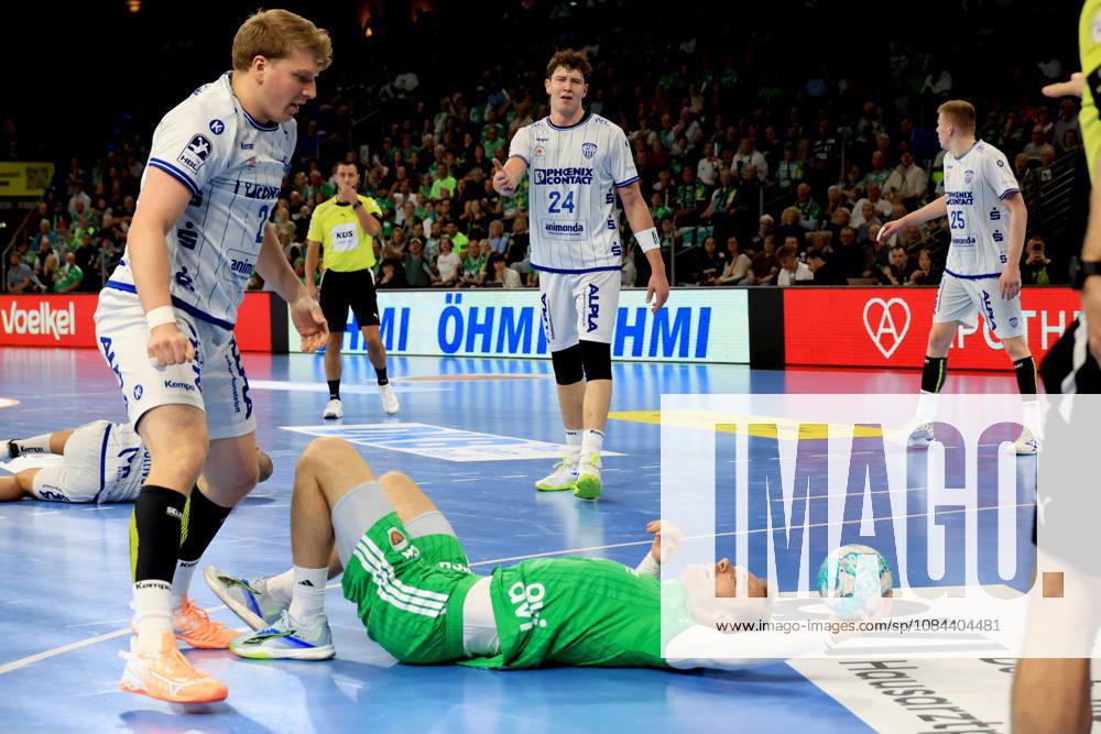 GER Germany, Handball, 1st Bundesliga, August 27, 2026, 2026–2027 season, Berlin, Fuechse Berlin vs. TBV Lemgo Lippe, Mathias Gidsel (Fuechse Berlin 19), Lukas Hutecek (Lemgo 2), nordphoto GmbH, Engler Berlin, Max Schmeling Halle, Berlin, Germany