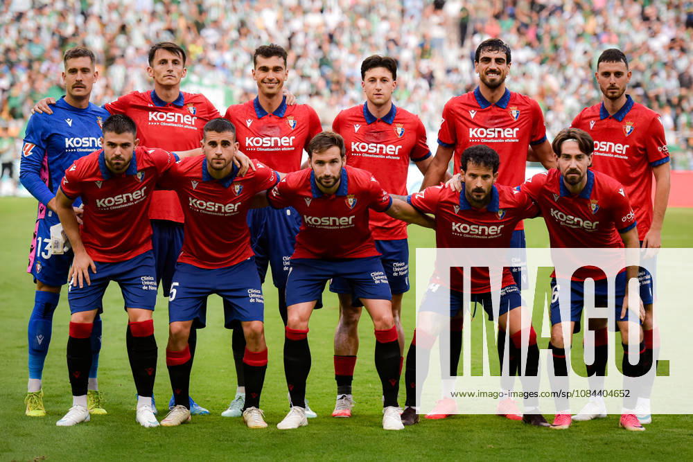 ESP LaLiga EA Sports Real Betis vs. CA Osasuna: Osasuna s lineup during the LaLiga EA Sports match between Real Betis and CA Osasuna, played at Benito Villamarín Stadium in Seville on October 11, 2026, in Spain. Spanish Soccer