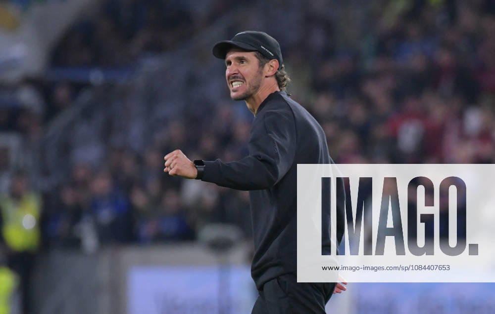 Soccer, Bundesliga 1, SC Freiburg vs. FC Schalke 04; Coach Julian Schuster of SC Freiburg celebrates the victory. DFL and DFB regulations prohibit any use of photographs as image sequences and or quasi-video. Freiburg