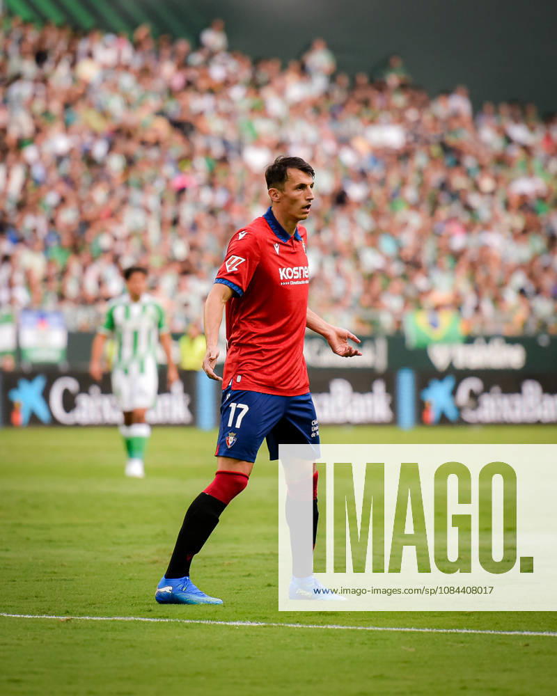 ESP LaLiga EA Sports Real Betis vs. CA Osasuna: Ante Budimir of Osasuna during the LaLiga EA Sports match between Real Betis and CA Osasuna played at Benito Villamarin Stadium in Seville on October 11, 2026, in Spain. Spanish Soccer