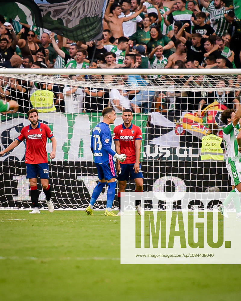 ESP LaLiga EA Sports Real Betis vs. CA Osasuna: Aitor Fernandez of Osasuna during the LaLiga EA Sports match between Real Betis and CA Osasuna, played at Benito Villamarin Stadium in Seville on October 11, 2026, in Spain. Spanish Soccer