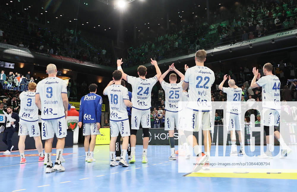 GER HBL 2026–2027 Season: FÜCHSE Berlin vs. TBV Lemgo, October 11, 2026, MAX SCHMELING HALLE, Berlin. Thanks to the fans of TBV Lemgo Lippe, Fan Block
