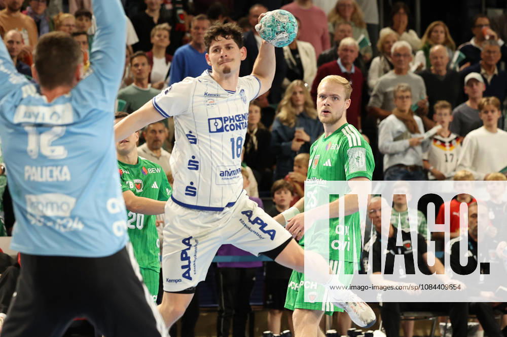 Handball, Opel HBL, 2026–2027 season, 1st HBL, Füchse Berlin vs. TBV Lemgo Lippe, Max Schmeling Hall, Levin Wanner (TBV Lemgo Lippe), No. 18 on offense, Berlin, Deutschkand