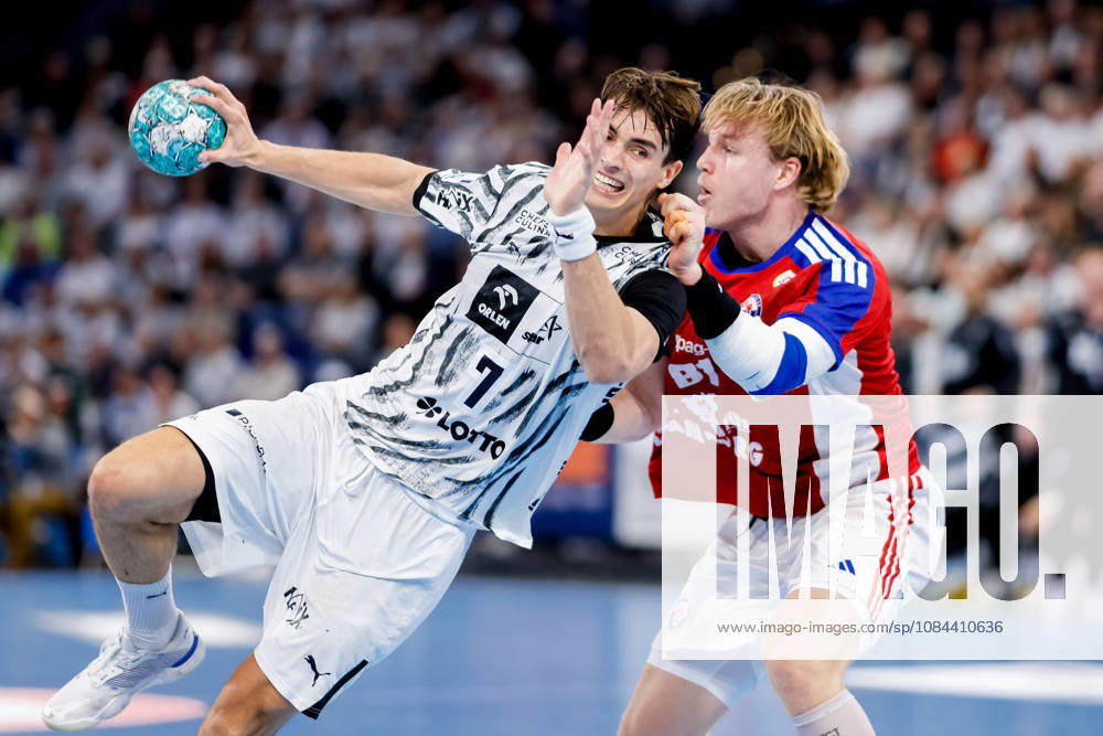 Kiel, October 11, 2026; Handball, 2026–27 Bundesliga 1, THW Kiel vs. Handball Club Hamburg; Julian Köster (THW Kiel), 7; Martin Hovde (HC Hamburg), 81