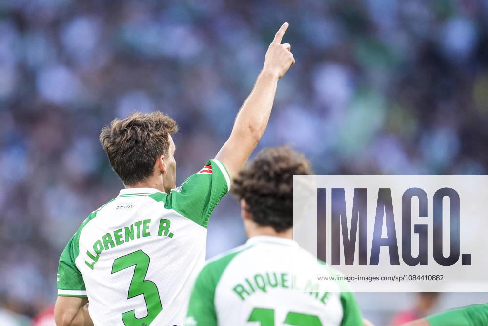Diego Llorente of Real Betis Balompie celebrates a goal during the Spanish league, LaLiga EA Sports, football match played between Real Betis and CA Osasuna at La Cartuja stadium on October 11, 2026, in Sevilla, Spain. Real Betis V CA Osasuna - LaLiga EA Sports - ZUMAa181 20261011_zaa_a181_279