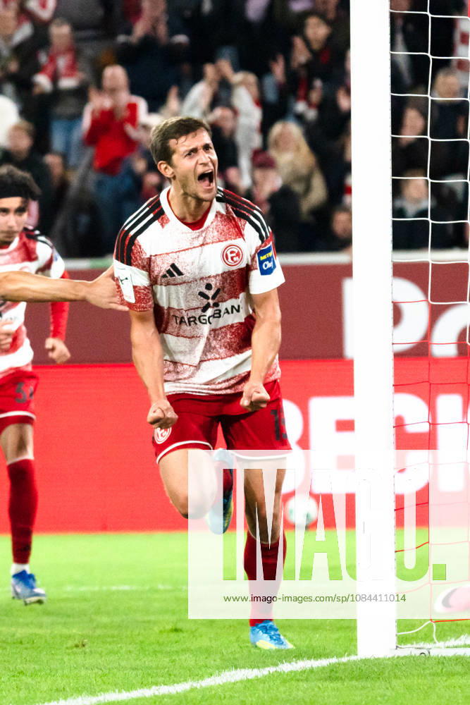Germany 3rd Division 2026–2027 Fortuna Düsseldorf vs. SC Verl Matchday 8, October 12, 2026, Merkur Spiel Arena, North Rhine-Westphalia. Goal to make it 1–0 by Tim Oberdorf (Fortuna Düsseldorf), 15 Cheering, Joy, Emotions, Goal Celebration, Erik Wekesser, Fortuna Düsseldorf, 7