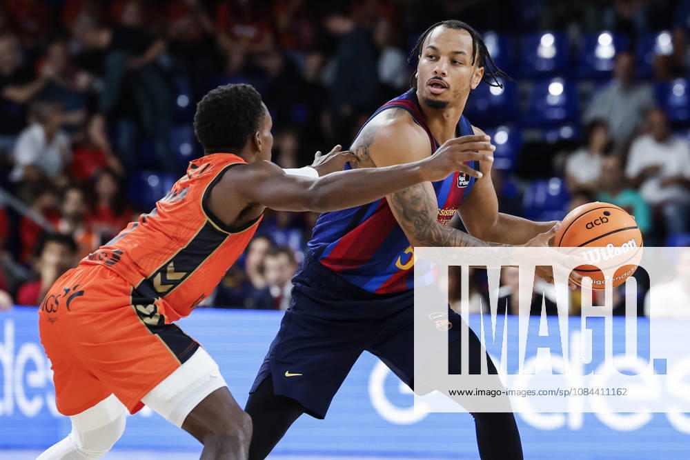 Juntin Robinson of FC Barcelona, Barca in action during the Spanish League, Liga ACB Endesa, basketball match played between FC Barcelona and Valencia Basket at Palau Blaugrana on October 11, 2026 in Barcelona, Spain. Barcelona Spain - ZUMAa181 20261011_zaa_a181_224