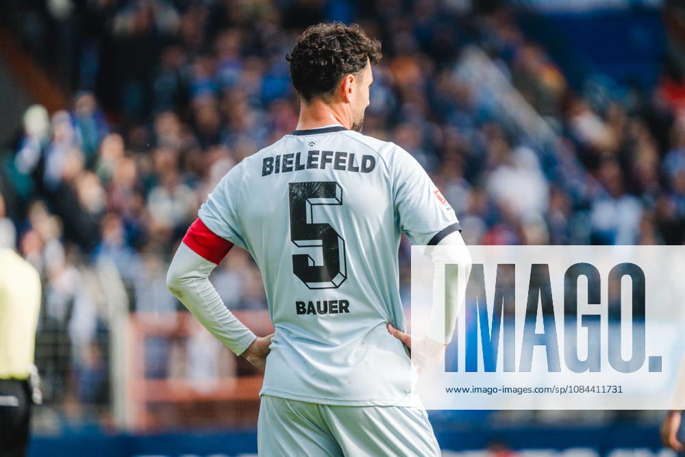 Bochum, Germany, October 11, 2026, 2. Bundesliga 2026–2027, Matchday 7: VfL Bochum 1848 vs. DSC Arminia Bielefeld. Pictured: Maximilian Bauer (DSC), Jersey number: DFL and DFB regulations prohibit any use of photographs as image sequences and or quasi-video. Vonovia Ruhrstadion, North Rhine-Westphalia