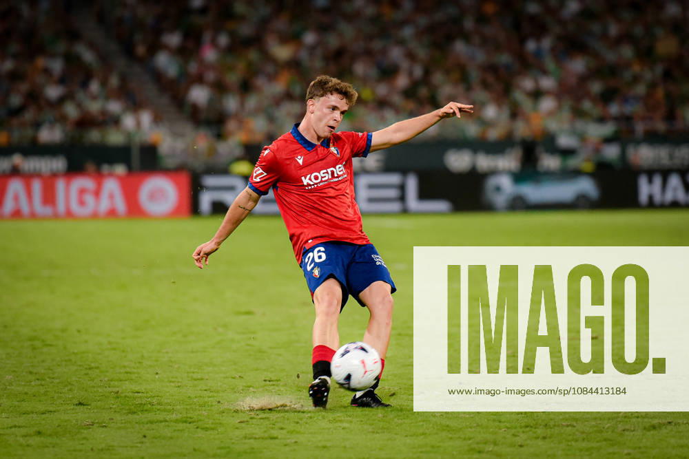 ESP LaLiga EA Sports Real Betis vs. CA Osasuna: Mauro Echegoyen of Osasuna during the LaLiga EA Sports match between Real Betis and CA Osasuna played at Benito Villamarín Stadium in Seville on October 11, 2026, in Spain. Spanish Soccer