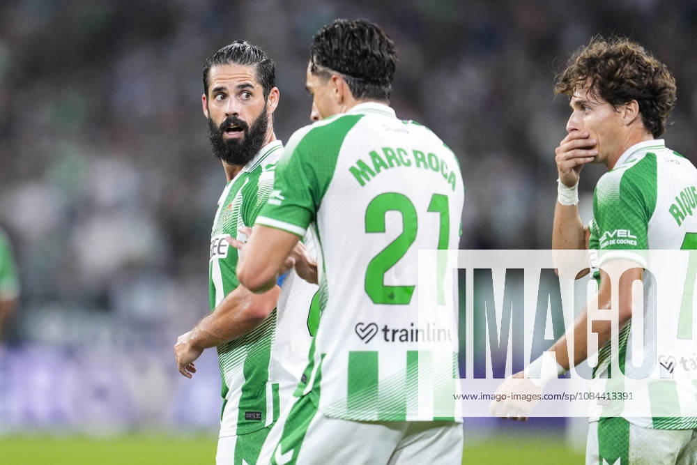 Francisco Alarcon Isco of Real Betis Balompie celebrates a goal during the Spanish league, LaLiga EA Sports, football match played between Real Betis and CA Osasuna at La Cartuja stadium on October 11, 2026, in Sevilla, Spain. Real Betis V CA Osasuna - LaLiga EA Sports - ZUMAa181 20261011_zaa_a181_297