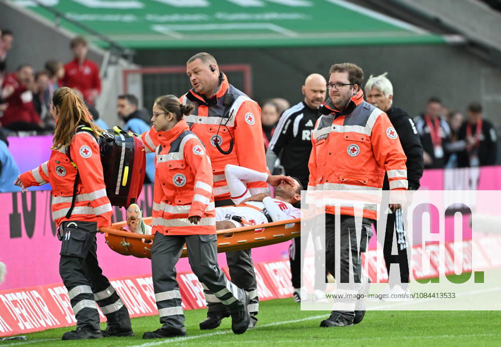 Cologne Soccer, Men s, 2026–2027 Season, 1. FC Cologne vs. Borussia Mönchengladbach: Ellyes Skhiri is carried off the field injured. DFL regulations prohibit any use of photographs as image sequences and or quasi-video. Rhein Energie Stadium, North Rhine-Westphalia, Germany