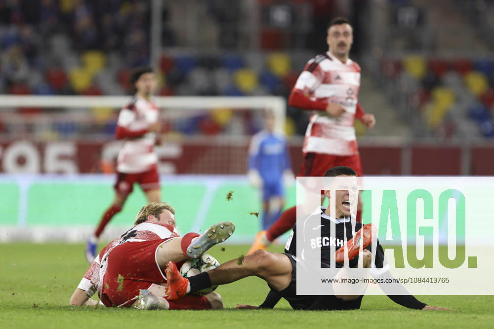 Lukas Bornschein of Fortuna Düsseldorf and Almin Mesanovic of SC Verl battle for the ball during the 3. Liga match between Fortuna Düsseldorf and SC Verl at the Merkur Spiel Arena on October 11, 2026, in Düsseldorf, Germany. Photo by Oliver Kaelke, DeFodi Images. Lukas Bornschein of Fortuna Düsseldorf and Almin Mesanovic of SC Verl battle for the ball during the 3. Liga match between Fortuna Düsseldorf and SC Verl at Merkur Spiel Arena on October 11, 2026 in Düsseldorf, Germany. Photo by Oliver Kaelke, DeFodi Images. DFB and DFL regulations prohibit any use of photographs as image sequences and or quasi-video. Photo by Oliver Kaelke, DeFodi Images.