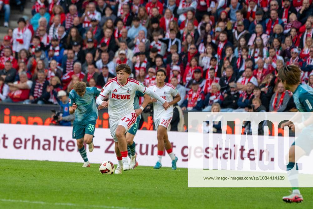 Mikey Moore, Midfielder, 1. FC Köln 47 , , 1. FC Köln vs. Borussia Mönchengladbach, Soccer, Bundesliga 1, Matchday 5, October 11, 2026. DFB and DFL regulations prohibit any use of photographs as image sequences and or quasi-video. Cologne, North Rhine-Westphalia, Germany