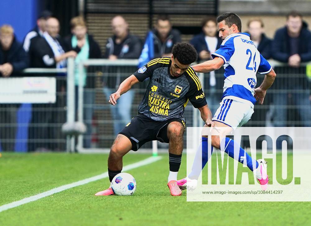 2026-10-11 VriendenLoterij Eredivisie: PEC Zwolle v SC Cambuur ZWOLLE, NETHERLANDS - OCTOBER 11: Rafik El Arguioui of SC Cambuur and Nick Viergever of PEC Zwolle during the VriendenLoterij Eredivisie match between PEC Zwolle and SC Cambuur at Mac3Park Stadion on October 11, 2026 in Zwolle, Netherlands. Zwolle Mac3Park Stadion Netherlands Content not available for redistribution in The Netherlands directly or indirectly through any third parties.