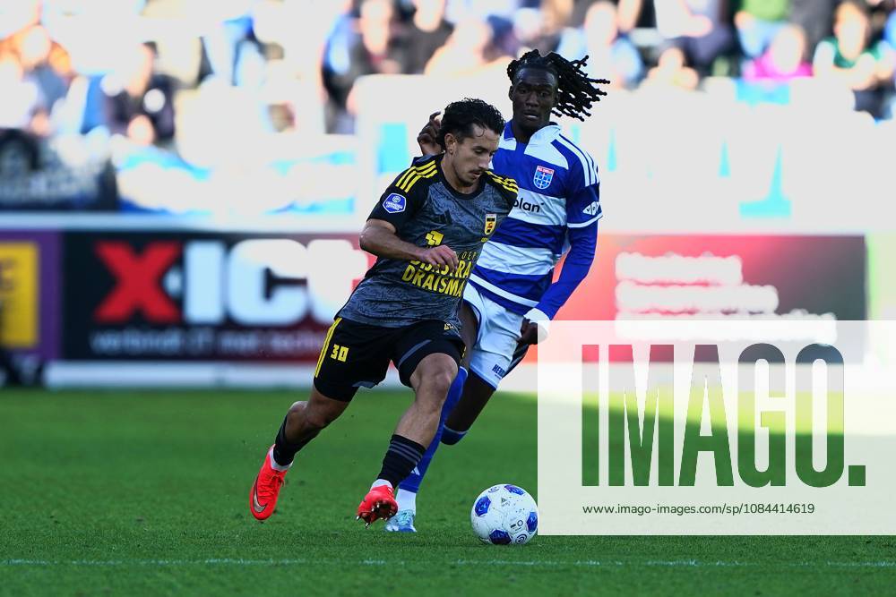 2026-10-11 VriendenLoterij Eredivisie: PEC Zwolle v SC Cambuur ZWOLLE, NETHERLANDS - OCTOBER 11: Jason Ceka of SC Cambuur and Ibrahim Cissoko of PEC Zwolle during the VriendenLoterij Eredivisie match between PEC Zwolle and SC Cambuur at Mac3Park Stadion on October 11, 2026 in Zwolle, Netherlands. Zwolle Mac3Park Stadion Netherlands Content not available for redistribution in The Netherlands directly or indirectly through any third parties.