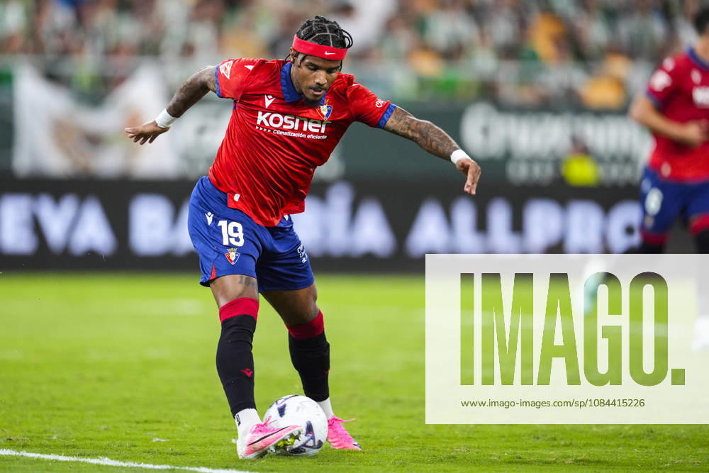 Valentin Rosier of CA Osasuna in action during the Spanish league, LaLiga EA Sports, football match played between Real Betis and CA Osasuna at La Cartuja stadium on October 11, 2026, in Sevilla, Spain. Sevilla Spain - ZUMAa181 20261011_zaa_a181_325