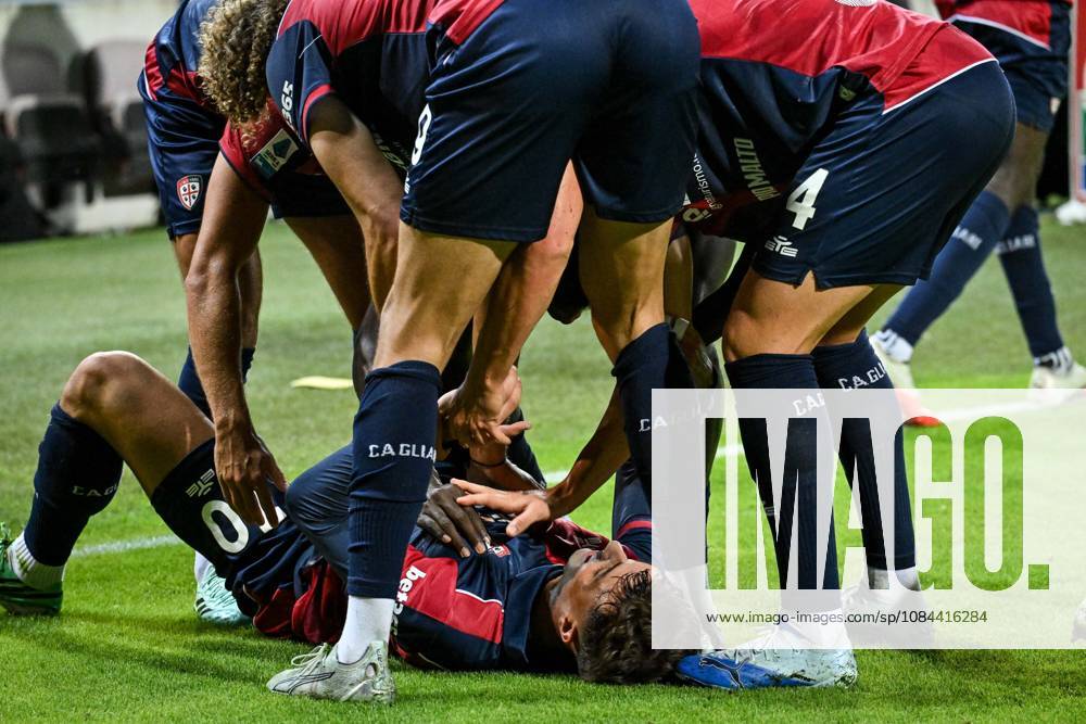 IPA89566267 - Daniel Maldini of Cagliari Calcio, Exultation, Joy, Celebration After Scoring a Goal, During the Cagliari Calcio vs. Juventus FC Italian Serie A Soccer Match in Cagliari, Italy