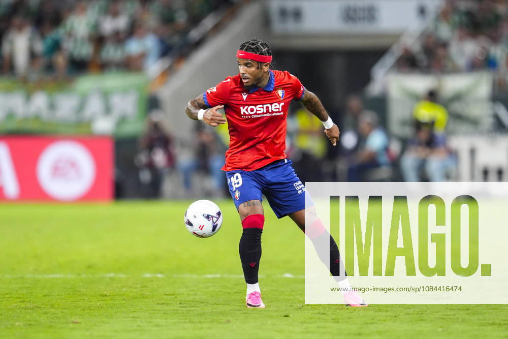 Valentin Rosier of CA Osasuna in action during the Spanish league, LaLiga EA Sports, football match played between Real Betis and CA Osasuna at La Cartuja stadium on October 11, 2026, in Sevilla, Spain. Real Betis V CA Osasuna - LaLiga EA Sports - ZUMAa181 20261011_zaa_a181_329