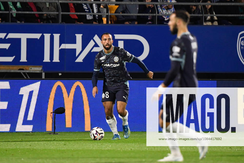 ESTAC Troyes v Olympique de Marseille - Ligue 1 McDonald s 2026 2027 Himad ABDELLI of Marseille aduring Ligue 1 McDonald s match between Troyes and Marseille at Stade de l Aube on October 11, 2026 in Troyes, France. Troyes France