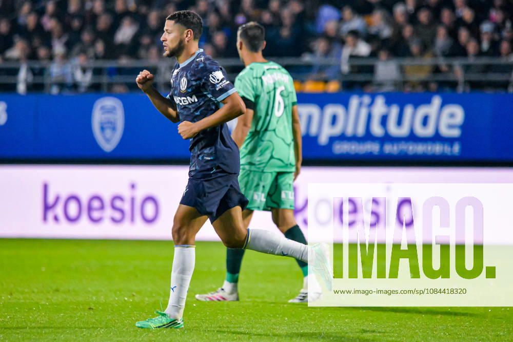 Joie des joueurs de lOM apràs le but de Amine Harit (OM)