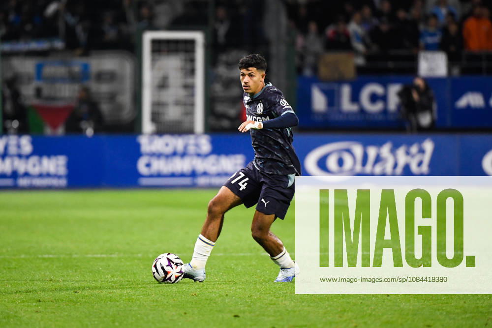 ESTAC Troyes v Olympique de Marseille - Ligue 1 McDonald s 2026 2027 Kelyann BEZAHAF of Olympique de Marseille during Ligue 1 McDonald s match between Troyes and Marseille at Stade de l Aube on October 11, 2026 in Troyes, France. Troyes France