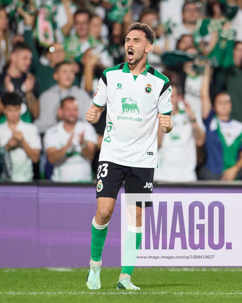 Ivan Martin of Real Racing Club de Santander celebrates after scoring the team s second goal during the LaLiga EA Sports match between Real Racing Club de Santander and Valencia CF at Campos de de El Sardinero on October 11, 2026, in Santander, Spain. Real Racing Club De Santander V Valencia CF - LaLiga EA Sports - ZUMAa181 20261011_zaa_a181_371