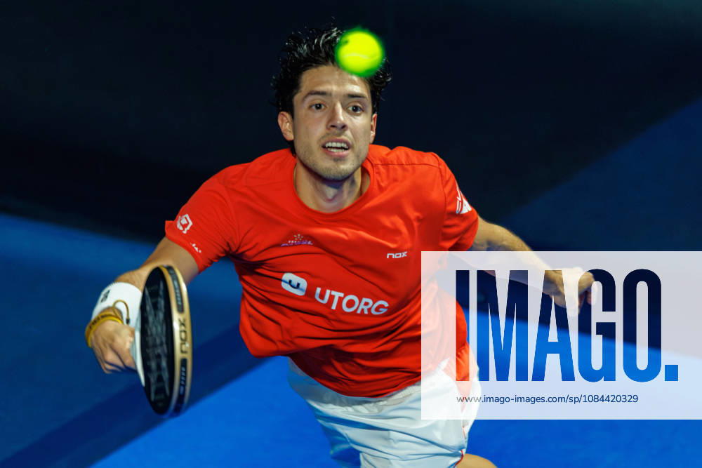 DÜSSELDORF, GERMANY - 11 OCTOBER 2026: Image shows Agustin Tapia (ARG) during CUPRA Germany Premier Padel P2 2026 Day 8: Finals at CASTELLO Düsseldorf on 11 10 2026 in Düsseldorf, Germany. Germany