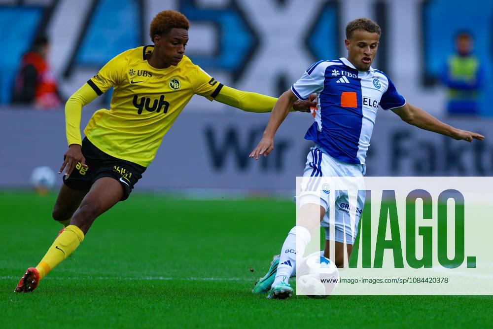 GC Zurich vs. BSC Young Boys, Brack Super League, October 11, 2026, Alvyn Sanches 10, BSC Young Boys, left, in a tackle with Kenzo Goudmijn 24, Grasshopper Club Zurich in the Brack Super League match between Grasshopper Club Zurich (GCZ) and BSC Young Boys (YB) on October 11, 2026, at Letzigrund Stadium in Zurich, Switzerland, Zurich, Letzigrund Stadium, Zurich, Switzerland