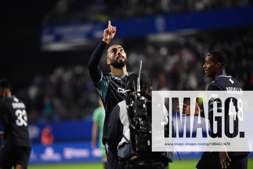 ESTAC Troyes v Olympique de Marseille - Ligue 1 McDonald s 2026 2027 Himad ABDELLI of Marseille celebrate after scores during Ligue 1 McDonald s match between Troyes and Marseille at Stade de l Aube on October 11, 2026 in Troyes, France. Troyes France
