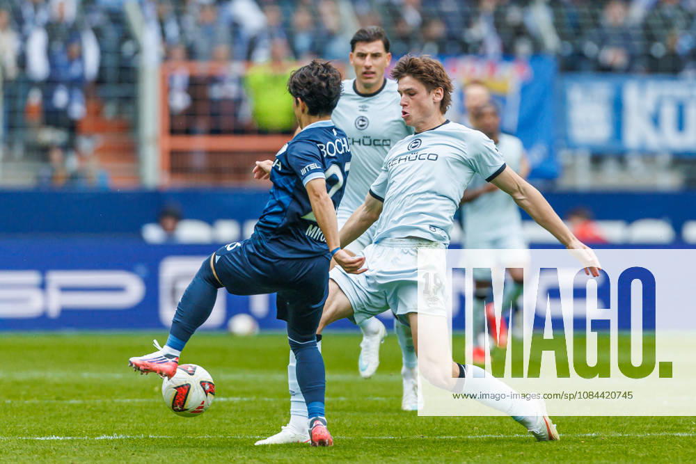 Koji Miyoshi of VfL Bochum and Maximilian Grosser of DSC Arminia Bielefeld battle for the ball during the 2. Bundesliga match between VfL Bochum and Arminia Bielefeld at Ruhrstadion on October 11, 2026, in Bochum, Germany. Photo by Mario Hommes, DeFodi Images. Koji Miyoshi of VfL Bochum and Maximilian Grosser of DSC Arminia Bielefeld battle for the ball during the 2. Bundesliga match between VfL Bochum and Arminia Bielefeld at Vonovia Ruhrstadion on October 11, 2026 in Bochum, Germany. Photo by Mario Hommes, DeFodi Images. DFB and DFL regulations prohibit any use of photographs as image sequences and or quasi-video. Photo by Mario Hommes, DeFodi Images.