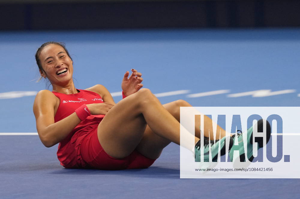 (261011) -- BEIJING, Oct. 11, 2026 -- Zheng Qinwen celebrates victory after the women s singles final between Zheng Qinwen of China and Mirra Andreeva of Russia at 2026 China Open tennis tournament in Beijing, China, Oct. 11, 2026. ) (SP)CHINA-BEIJING-TENNIS-CHINA OPEN-WOMEN S SINGLES-FINAL (CN) SunxFei