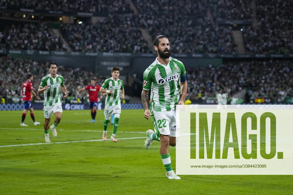 Francisco Alarcon Isco of Real Betis Balompie celebrates a goal during the Spanish league, LaLiga EA Sports, football match played between Real Betis and CA Osasuna at La Cartuja stadium on October 11, 2026, in Sevilla, Spain. Sevilla Spain - ZUMAa181 20261011_zaa_a181_298