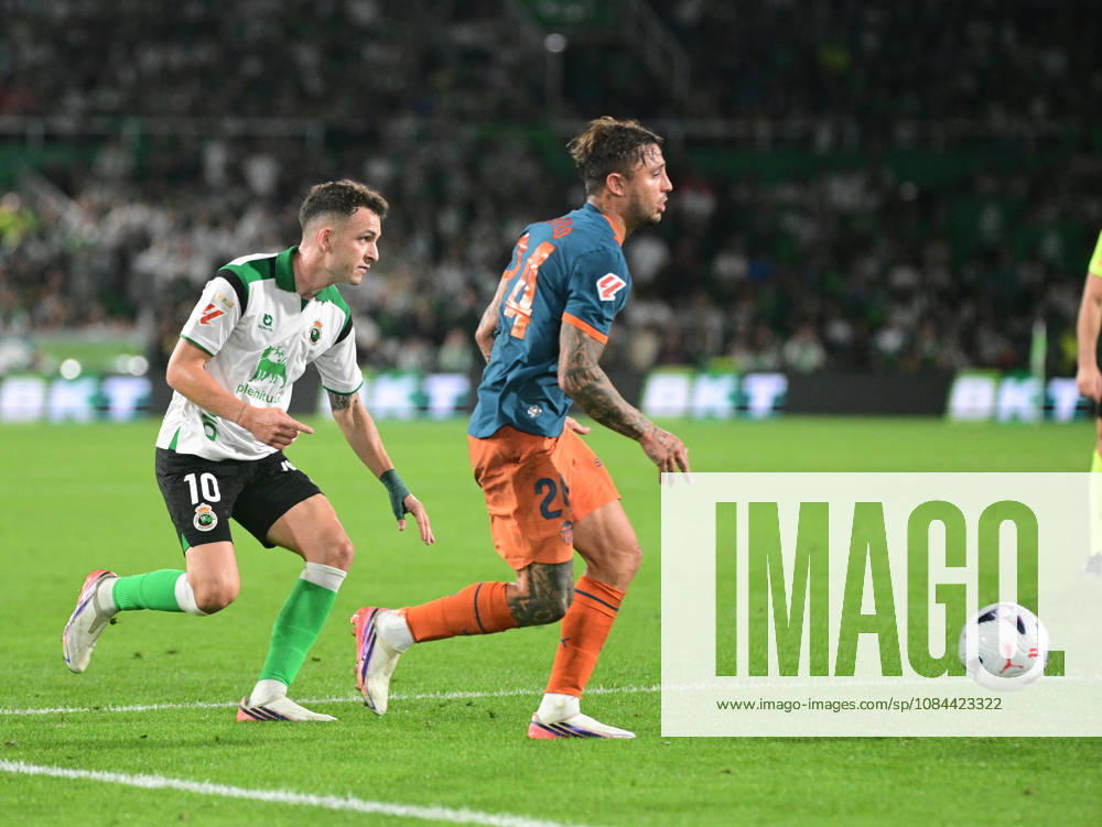 ESP LaLiga EA Sports: Racing Santander vs. Valencia CF — Pablo Maffeo of Valencia during the LaLiga EA Sports match between Racing Santander and Valencia CF, played at Campos de Sport de El Sardinero Stadium in Cantabria on October 11, 2026, in Spain — Spain Soccer