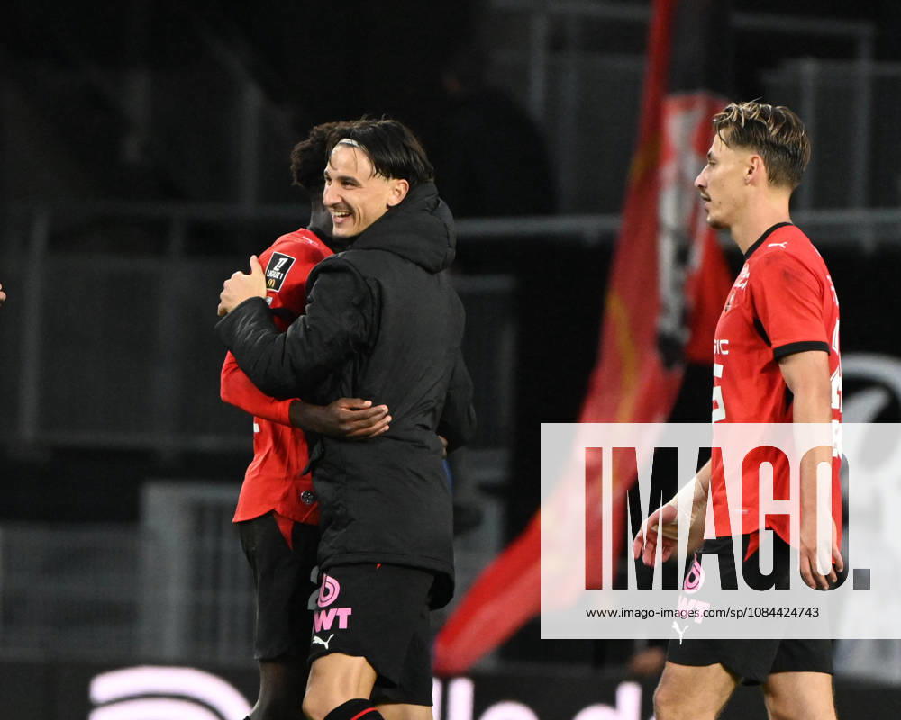 Joie dEstà ban Lepaul (Stade Rennais FC) à la fin de la rencontre
