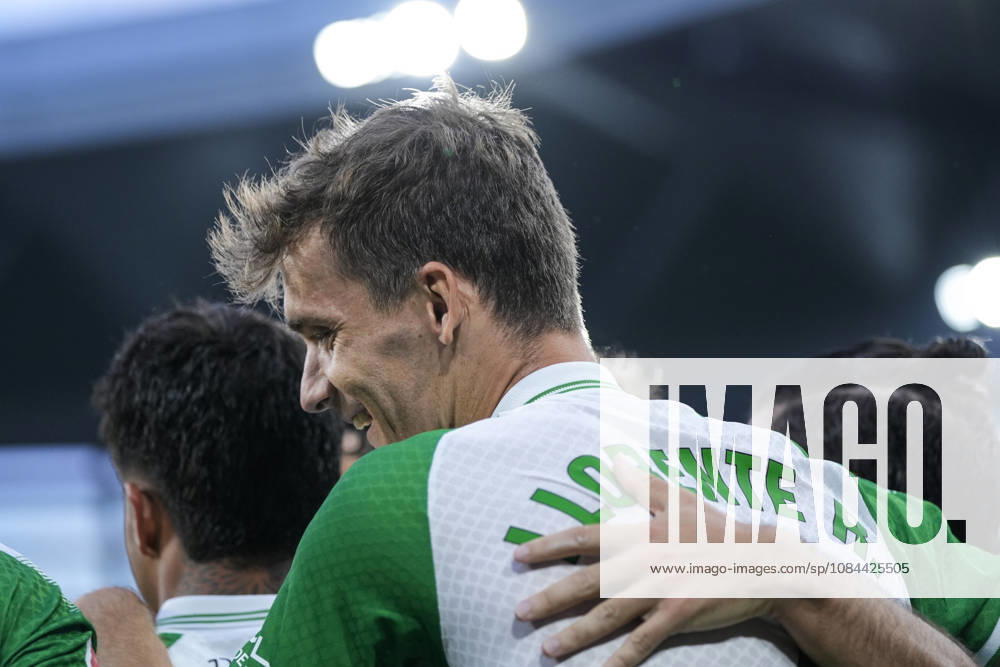 Diego Llorente of Real Betis Balompie celebrates a goal during the Spanish league, LaLiga EA Sports, football match played between Real Betis and CA Osasuna at La Cartuja stadium on October 11, 2026, in Sevilla, Spain. Sevilla Spain - ZUMAa181 20261011_zaa_a181_277