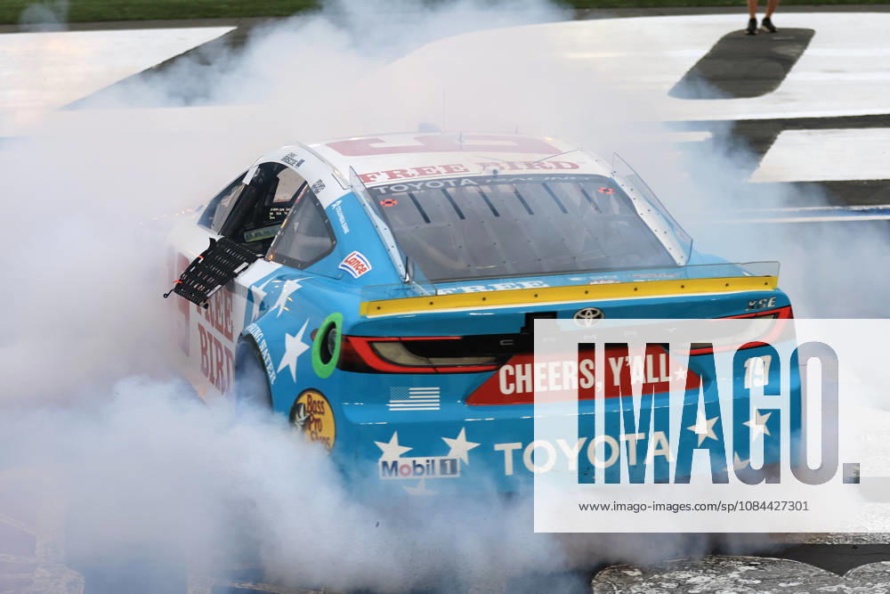 CHARLOTTE, NC - OCTOBER 11: Chase Briscoe ( 19 Joe Gibbs Racing Freebird Spring Water Toyota) celebrates after winning the NASCAR, Motorsport, USA Cup Series Playoffs Bank of America 400 race on October 11, 2026 at Charlotte Motor Speedway in Charlotte, NC. (Photo by Jeff Robinson Icon Sportswire) AUTO: OCT 11 NASCAR Cup Series Playoffs Bank of America 400 Icon261011298400