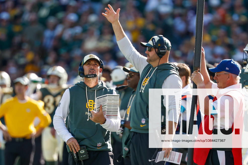 Oct 11, 2026; Green Bay, WI, USA; Green Bay Packers head coach Matt LaFleur during NFL, American Football Herren, USA game action against the Chicago Bears at Lambeau Field. Mandatory Credit: -Cal Media NFL 2026: Bears Vs Packers OCT 11 - ZUMAc04_ 20261011_zma_c04_212