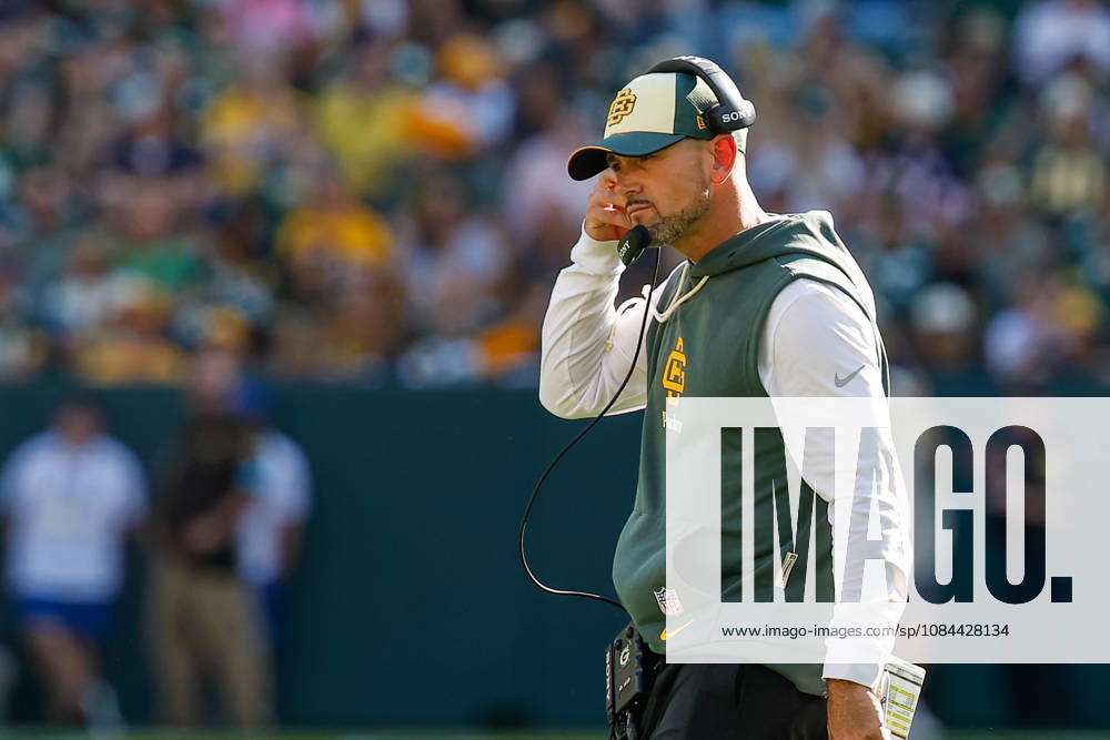 Oct 11, 2026; Green Bay, WI, USA; Green Bay Packers head coach Matt LaFleur during NFL, American Football Herren, USA game action against the Chicago Bears at Lambeau Field. Mandatory Credit: -Cal Media NFL 2026: Bears Vs Packers OCT 11 - ZUMAc04_ 20261011_zma_c04_289