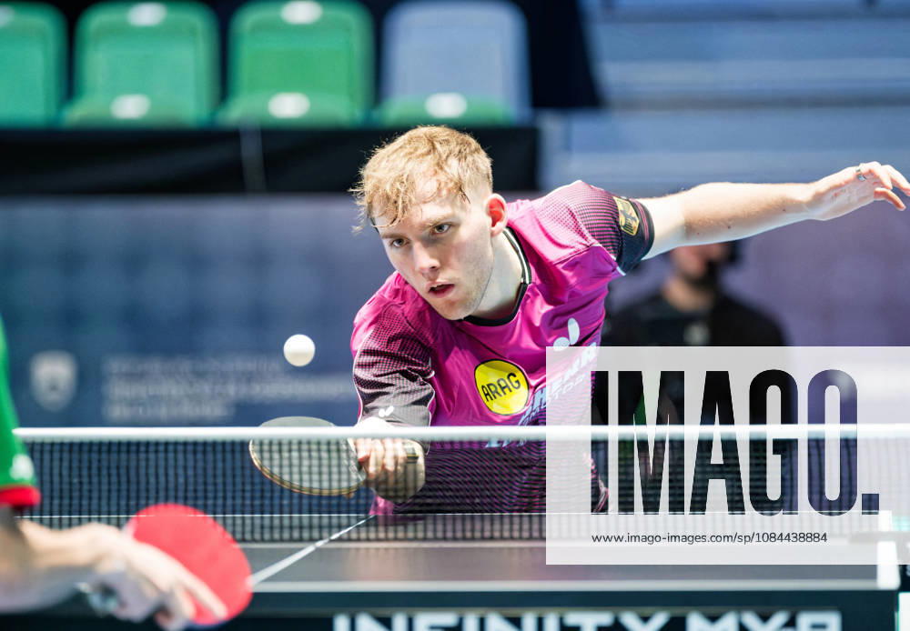 Wim Verdonschot, BV Borussia Dortmund, Germany; photo ms1408, at the 2026 European Table Tennis Championships in Ljubljana; LJUBLJANA, SLOVENIA, OCTOBER 12, 2026 Wim Verdonschot, BV Borussia Dortmund, Germany, photo ms1408, in action at the European Table Tennis Championships at Stozice Arena, Ljubljana, Slovenia. Photo by Manfred Schillings. Ljubljana, Stozice Arena, Lisbon, Slovenia