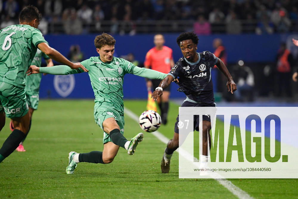 ESTAC Troyes v Olympique de Marseille - Ligue 1 McDonald s 2026 2027 Angel GOMES of Marseille and Lucas MARONNIER of Troyes during Ligue 1 McDonald s match between Troyes and Marseille at Stade de l Aube on October 11, 2026 in Troyes, France. Troyes France