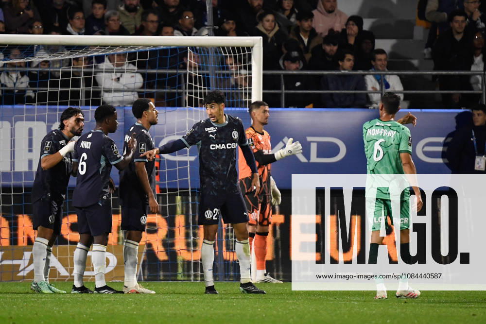 ESTAC Troyes v Olympique de Marseille - Ligue 1 McDonald s 2026 2027 CJ Egan-Riley of Marseille and Nayef AGUERD of Olympique de Marseille , Jeffrey DE LANGE of Marseille during Ligue 1 McDonald s match between Troyes and Marseille at Stade de l Aube on October 11, 2026 in Troyes, France. Troyes France