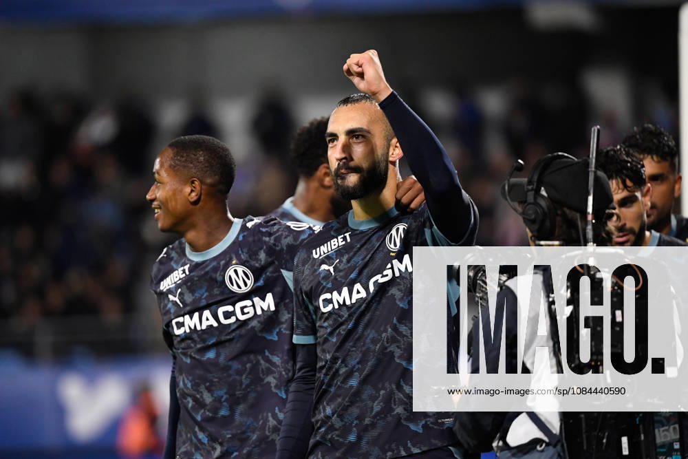 ESTAC Troyes v Olympique de Marseille - Ligue 1 McDonald s 2026 2027 Himad ABDELLI of Marseille celebrate after scores during Ligue 1 McDonald s match between Troyes and Marseille at Stade de l Aube on October 11, 2026 in Troyes, France. Troyes France