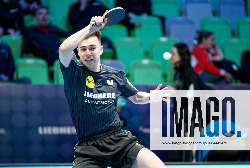 Kay Stumper of SV Muelhausen, Germany (photo ms1492) at the 2026 European Table Tennis Championships in Ljubljana LJUBLJANA, SLOVENIA, OCTOBER 12, 2026 Kay Stumper Post SV Muelhausen, Germany (photo ms1492) in action at the European Table Tennis Championships at Stozice Arena, Ljubljana, Slovenia. Photo by Manfred Schillings. Ljubljana, Stozice Arena, Lisbon, Slovenia