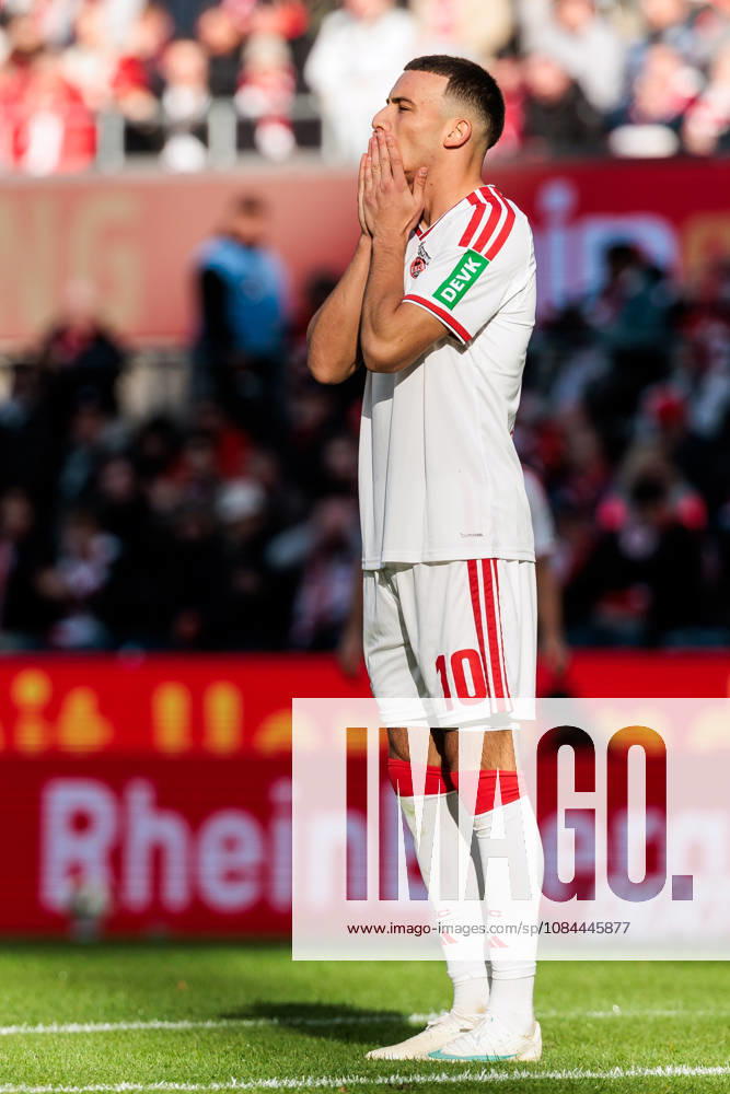 Said El Mala (1. FC Koeln, 10) frustrated after a missed chance during the Bundesliga match between 1. FC Koeln vs. Borussia Moenchengladbach at Rheinenergie-Stadion on matchday 5 of the 1. Bundesliga on October 11, 2026 in Koeln, Germany. DFL REGULATIONS PROHIBIT ANY USE OF PHOTOGRAPHS AS IMAGE SEQUENCES AND OR QUASI-VIDEO. North Rhine Westphalia Germany